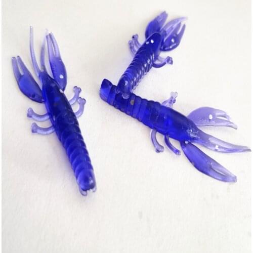 20pcs/lot Shrimp Soft Lures Simulation Bait Artificial Silicone Prawn 52mm/0.8g Sea Trout Carp Wobbler Pesca Fishing Tackle