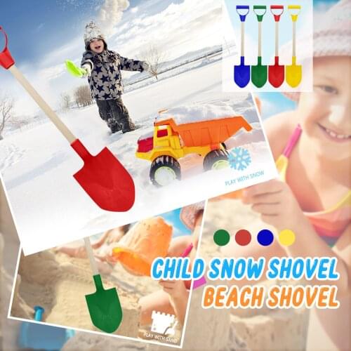 4pcs Childrens Snow Shovel Children Beach Shovel With Wooden Steel Handle Children Snow Shovel Garden Tools Retractable Nice