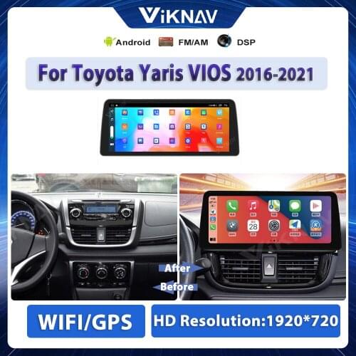 Android Car Radio For Toyota Yaris VIOS 2016-2021 Multimedia Player Video GPS Navigation 2 Din Touch Screen head unit stereo