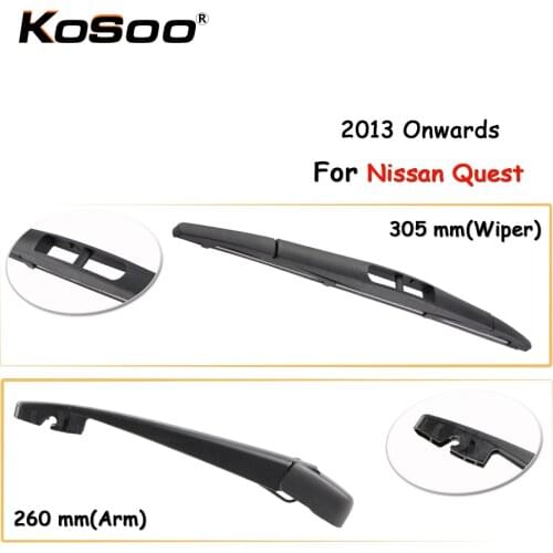 KOSOO Auto Rear Car Wiper Blade For Nissan Quest,305mm 2013 Onwards Rear Window Windshield Wiper Blades Arm,Car Accessories