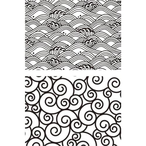 Ocean wave seamless scrapbooking background stamps for card making,planner,planner journal
