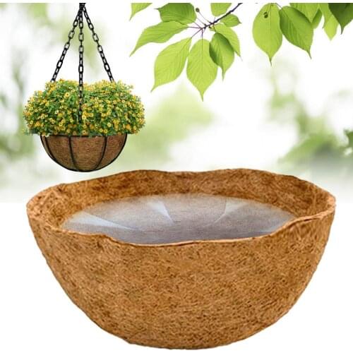 Flowerpot Coconut Palm Mat Garden Hanging Basket Planter Fabric Coco Liner Round Retain Water Coco Fiber Coconut Mat Home Decor