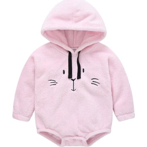Kavkas Reborn baby girl Childrens Clothing Long Sleeve Hooded Jumpsuit Cartoon Printing Newborn Clothes реборн девочка
