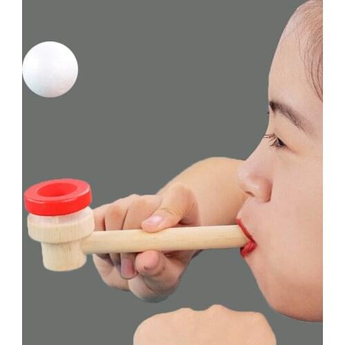 Childrens Wooden Magic Suspension Blowing Balloon Game Kindergarten Early Education Puzzle Lung Capacity Training Toy