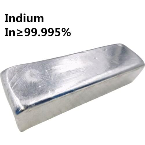 Indium Metal Block 99.995% High Purity In Element Ingot -Hobby Collection Experiment Specimen