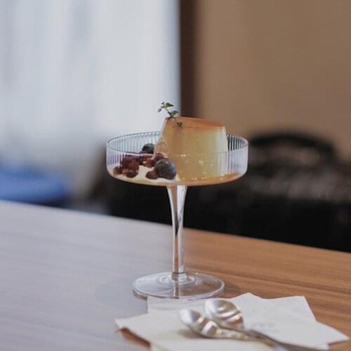 Ins 200ml Restaurant Cocktail Wine Glass Cup Goblet Ice Cream Yogurt Goblet Pudding Dessert Dish High Bowl Cake Snack Container