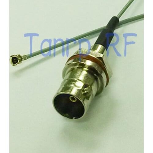 6in 6'' IPX IPEX I-PEX U.FL 1.13mm to mini BNC female nut bulkhead RF pigtail jumper cable for WIFI Card wireless router 15CM