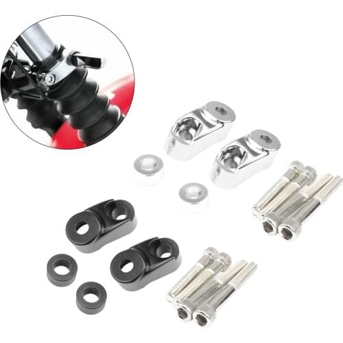 39MM-49MM Front Turn Signal Relocation Kit Set for Harley FXR Sportster Turn Signals Front Turn Signal Relocation Kit