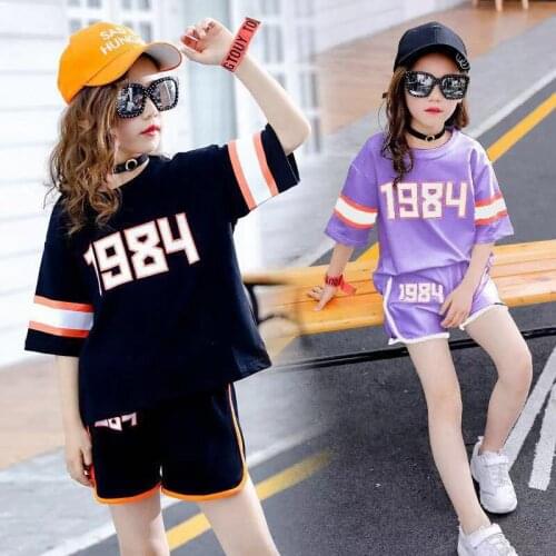 Children Summer Suits 2021 New Style Girls Sports Clothes Sets 2pcs Kids Clothing Sets Clothes Sets Kids 8 10 12 13 14 years old