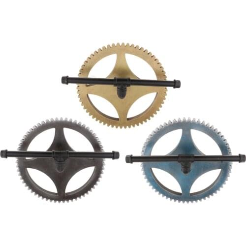 Metal Gear Shape Wall Mount Towel Rack Bar Hanger Tissue Holder Home Hotel