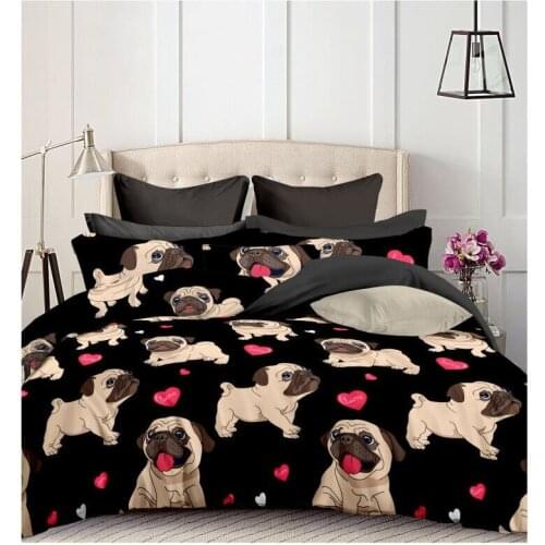 Lovely Dog Pattern kids Bedding Sets 2/3pcs Single Twin Queen Size Bed Linings Duvet Cover Bed Sheet Pillowcases Cover Set