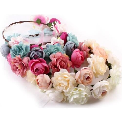 Mini artificial chick rose garland for wedding home decoration DIY garland craft simulation cheap fake flower