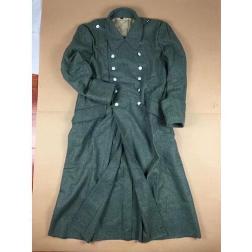 MENS GERMAN CLASSIC WW2 ARMY WH 1940 M40 FIELD GREY WOOL GREATCOAT COAT WWII Military Uniform