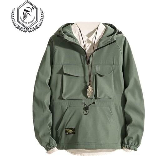 Men Fashion Loose Solid Safari Style Fleece Heavyweight Casual Pullover Sweatshirts with Hooded