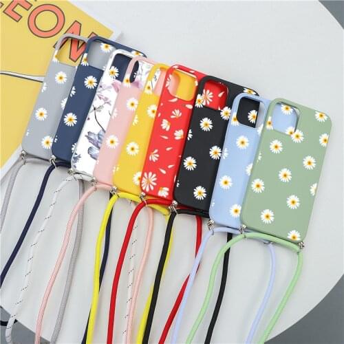 Soft TPU Case For Samsung A32 A52 A72 A50 A50s A30s A20 A30 A40 A20e A71 A70 S20 Ultra S10 S8 S9 Plus Necklace Lanyard Rope Case