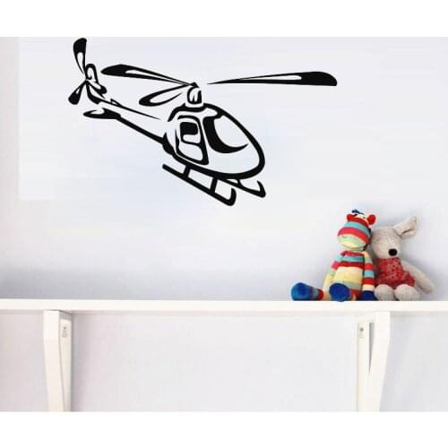 Helicopter Wall Sticker Home Decor Vinyl Wall Art Decals Children Kids Room Decoration Nursery Removable Wallpaper Poster