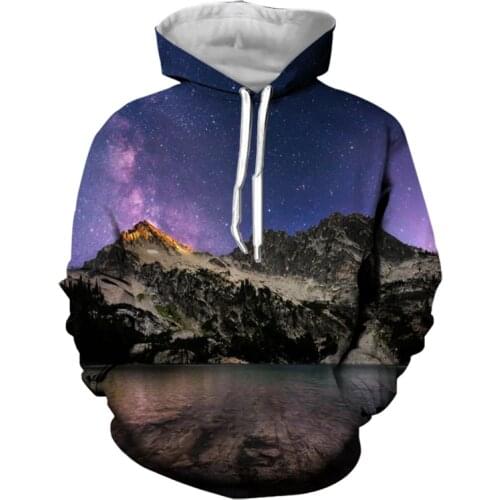 2021 New 3D Printing Style Men Hoodies Fashionable with 3D Planet Print Mens Funny Hoodies Hooded Oversized S-7XL