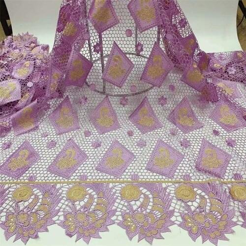 New Arrival High Quality Double-Color African Cord Lace Fabric Water Soluble Guipure Lace Fabric For Wedding Party DF-160