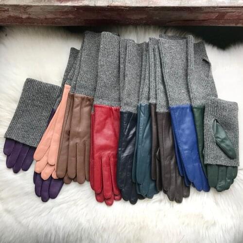 New Genuine Sheepskin Gloves Cashmere Hand Muff Womens Glove Cold And Wind Proof Warm And Thin Wholesale