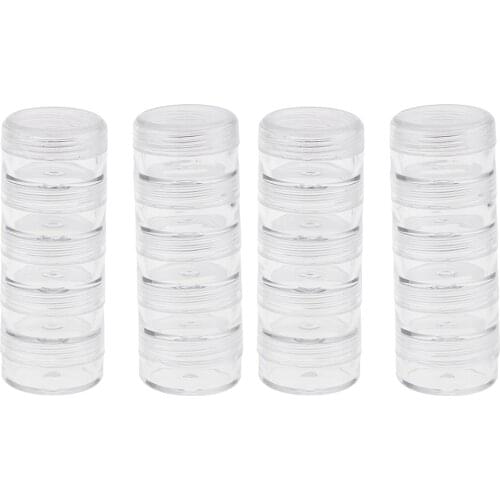 Prettyia 4 Storage Stackable Screw Containers 5 Stackable Nail Art Container