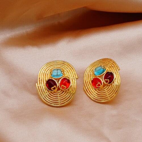 New Earrings For Women 2021 Fashion Unique Ear Studs Earrings Jewelry For Women Girl Friendship Gifts Party