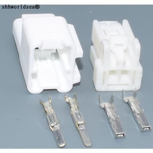 Shhworldsea 2pin male female plastic housing plug auto wiring harness unsealed cable connector 7222-6710 7223-6710