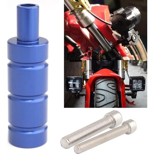 Blue M8 M6 Motorcycle Aluminum Mount Bike Sport Tail Light Bracket LED Headlight Fog Light Mounting Bracket Post Support Base