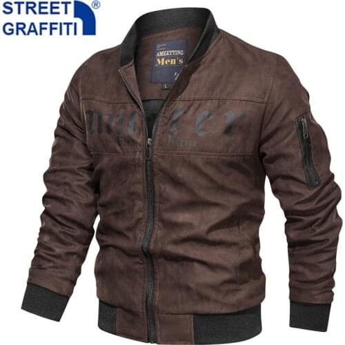 STREET GRAFFITI Men's Suede Jackets