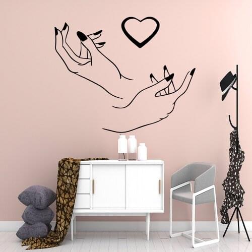 Vinyl Decorative Wall Stickers For Beauty And Beauty Salons, Art Decal Stickers For Manicure, Home Decoration Wall Decor