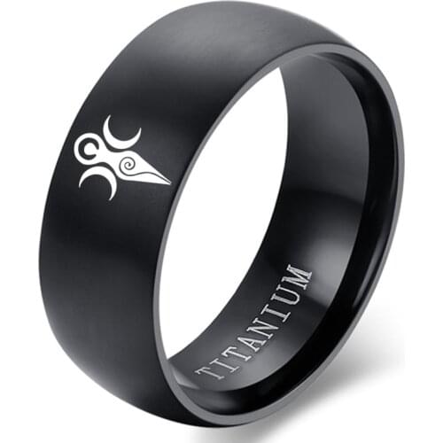 Pagan Triple Moon Goddess Moon Ring Mens Womens Titanium Steel Jewellery Wicca Witchcraft Witch Anillos