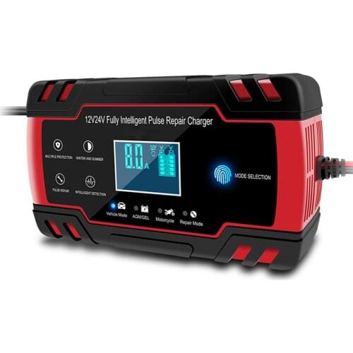 50% HOT SALES！！！12/24V Car Vehicle LCD Display Intelligent Pulse Repair Power Battery Charger