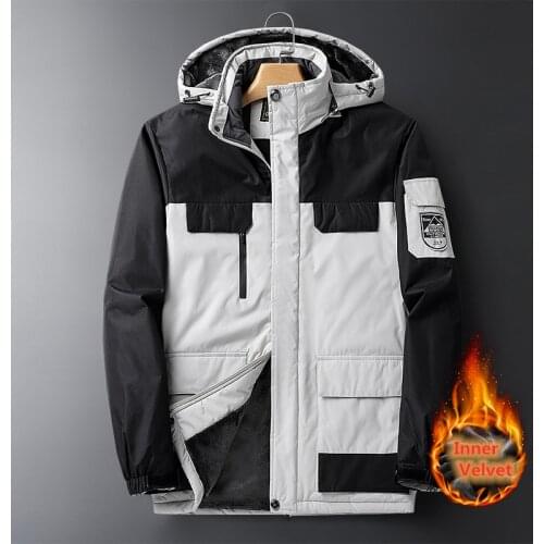 Winter Jacket Men Warm Outdoor Windbreaker Waterproof Thick Fur Hooded Parka Coat Male Fleece Ski Snow Jackets Plus Size 8XL 9XL
