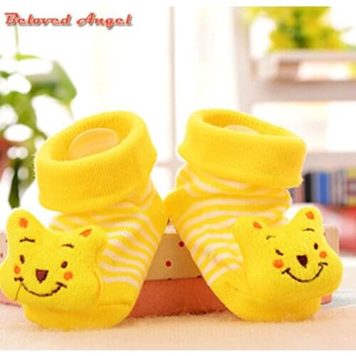 1 Pairs Baby Floor Socks Newborn Infant Kids Cotton Non Anti Slip Socks Boy Girl Cartoon Sock Calcetines Children Sock Toy