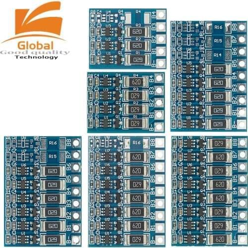 10PCS 5S 21V 4.2V Balance Function Protection Board 3S 4S 5S 6S 7S 8S 68mA Original Li-ion Lipo Battery Lithium 18650 Batteries