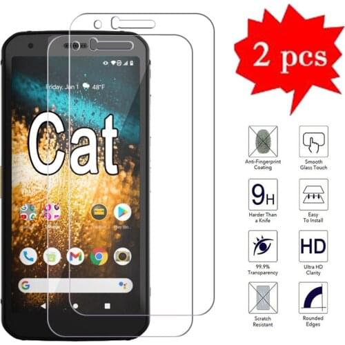 2Pcs For Cat S62 Glass Phone Front Screen Protector Film 9H Tempered Glass On S62 Pro S52 Cover