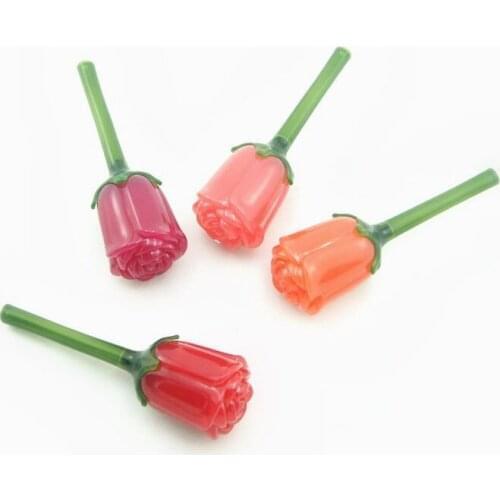 30pcs Lip Gloss Wand Tubes, 5ml Rose Shape Empty Lip Gloss Containers, Lipgloss Lip Balm Bottles