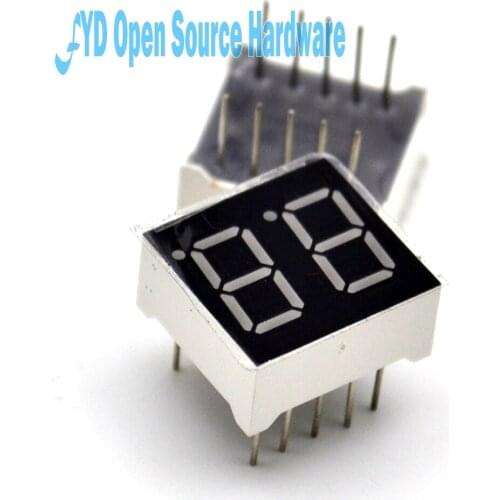 50pcs 2bit 2 bit Common Anode Positive Digital Tube 0.36" 0.36in. Red LED Display 7 Segment Digit 7 Segment