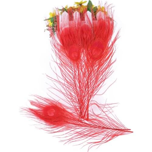 50 Pcs/Lot Dyed Big Eyes Peacock Feathers 25-30 CM/10-12 Inches for DIY Jewelry Accessories Wedding Home Decoration Craft Plumes