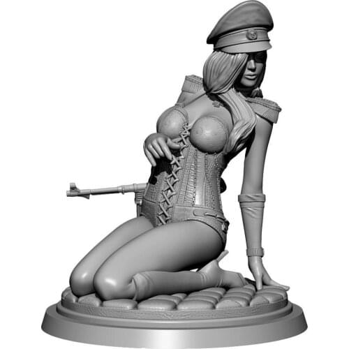 75mm 1/24 Resin Soldier White Mold Model Kits Figure DIY For Boy Mold YFWW-2078 Self-assembled Best Toy Gift O4G1