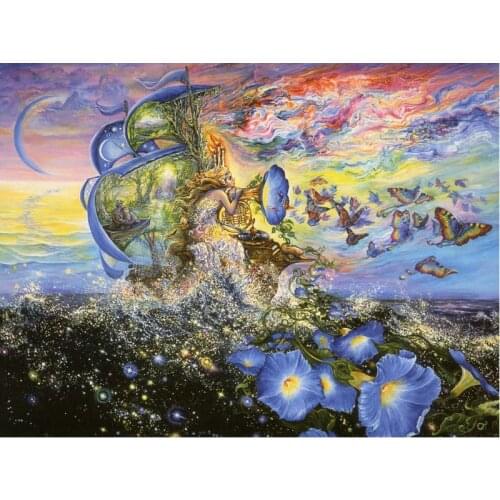 DIY Diamond Painting full square round Cross Stitch Daffodil fairy 5d mosaic Diamond Embroidery Fantasy sailboat hobby art