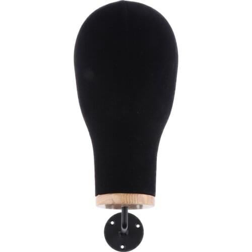 3X Block Mannequin Head Wig Hat Headphone Caps Display Manikin Stand Black