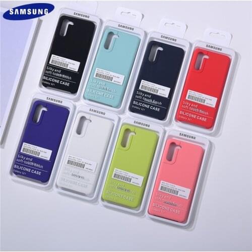 Samsung Galaxy S21+ S21 Ultra S 21 Mobile Phone Case Original Liquid Silicone Protective Shockproof Cover Coque For S21 Plus s21