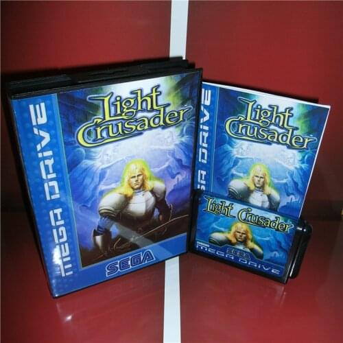 Light Crusader EU Cover with Box and Manual For Sega Megadrive Genesis Video Game Console 16 bit MD card