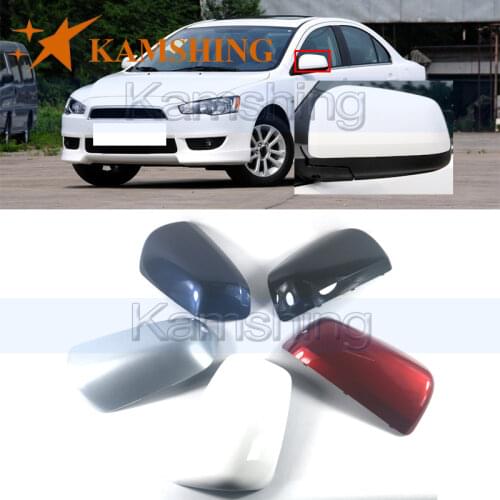 Kamshing For Mitsubishi Lancer EX 2009-2012 Outside Rearview Mirror Cover Rear View Mirror Cover Side Mirror Shell Cap Housing