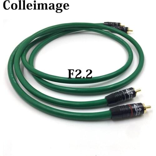 Colleimage 2328 Hifi Silver-plated 2RCA Cable High Quality 6N OFC HIFI RCA Male to Male Audio Cable