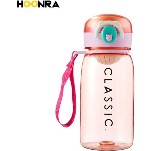 HOONRA 400ML Classic Water Bottle Leak-proof Portable Drinking Water Cup With Strainer Outdoor Travel Sport Drinkware