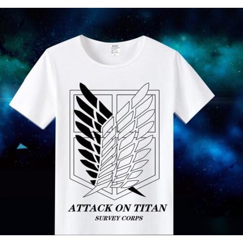 Japanese Anime Attack on Titan Cosplay T Shirt Cartoon Eren Jager Ackerman Printed Summer T-Shirt Cartoon Top Tee Costume