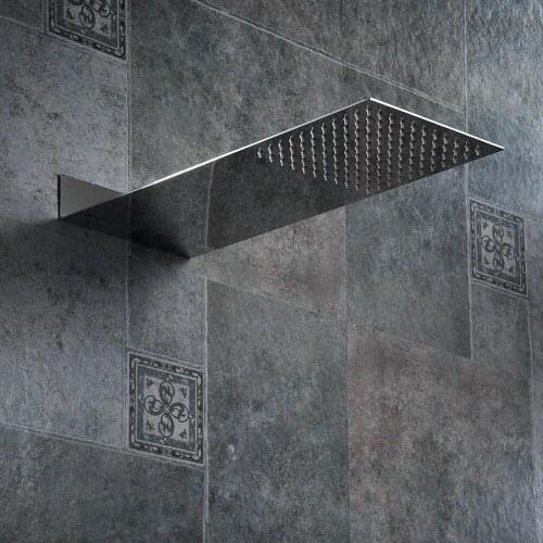 Square Stainless Steel Showerhead Rainfall Shower Head Rain Shower Chrome high pressure chuveiro bath faucet Free freight