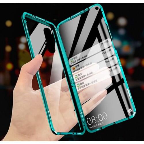 Realme X2 Pro XT X2 C11 6i 6S 6 5 3 Pro 360 Magnetic Metal Case On OPPO Reno 4 3 Pro A9 A5 2020 F11 Double Tempered Glass Cover