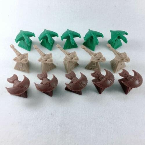Lot 15pcs Aircraft Board Game Green Brown Miniatures Mini Figures Collection Toy
